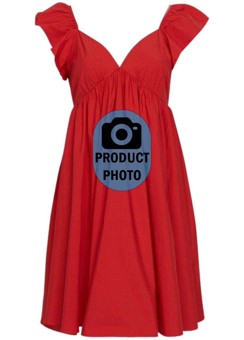 Image of a red dress on white background
